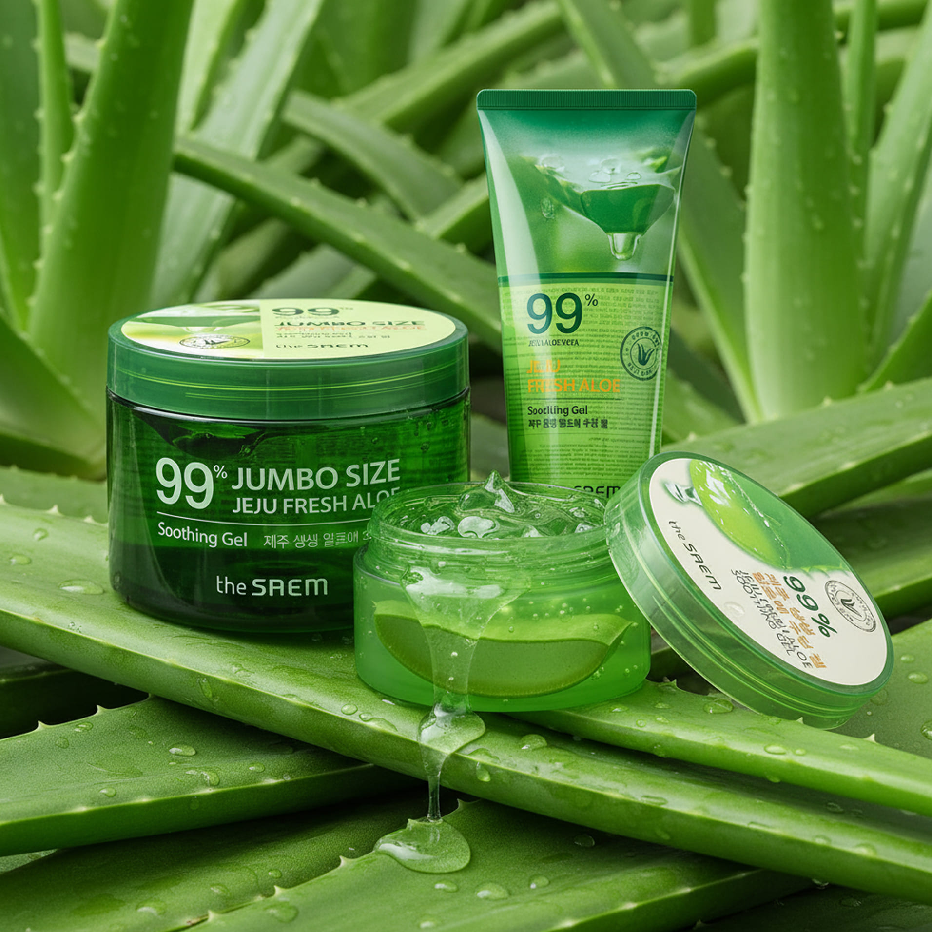 THE SAEM Jeju Fresh Aloe Soothing Gel 99%